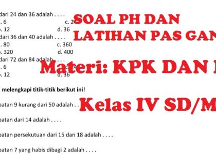 Menaklukkan FPB dan KPK: Kunci Sukses Matematika Kelas 4 SD Kurikulum 2013