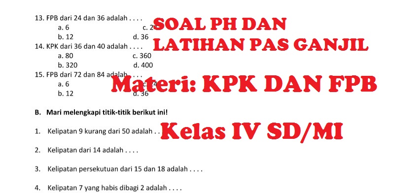 Menaklukkan FPB dan KPK: Kunci Sukses Matematika Kelas 4 SD Kurikulum 2013