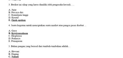 Soal PKWU Kelas 10 Pengolahan Makanan PDF