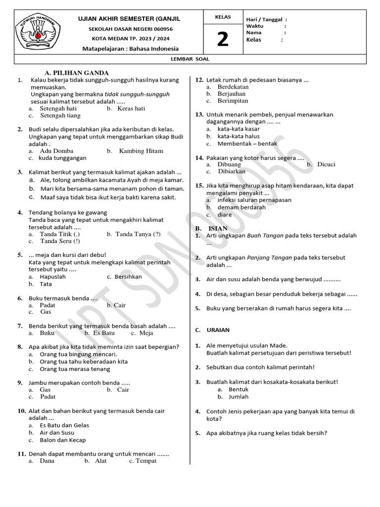 5 Prediksi Soal PAS Kelas 9 Semester 2 Bahasa Indonesia 2026 yang Wajib Kamu Kuasai 5 Prediksi Soal PAS Kelas 9 Semester 2 Bahasa Indonesia 2026 yang Wajib Kamu Kuasai