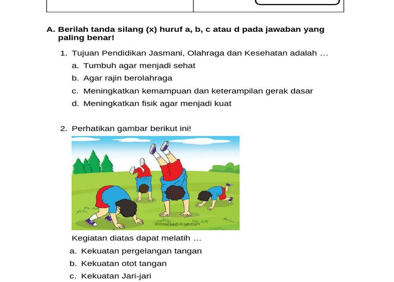 5 Soal PAT PJOK Kelas 5 Semester 2 Wajib Dikuasai di 2026, Jangan Sampai Ketinggalan!