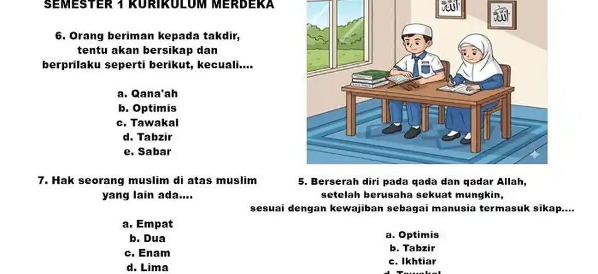 5 Soal Tersulit PAI Kelas 12 Semester 1 di 2026, Begini Jawabannya!