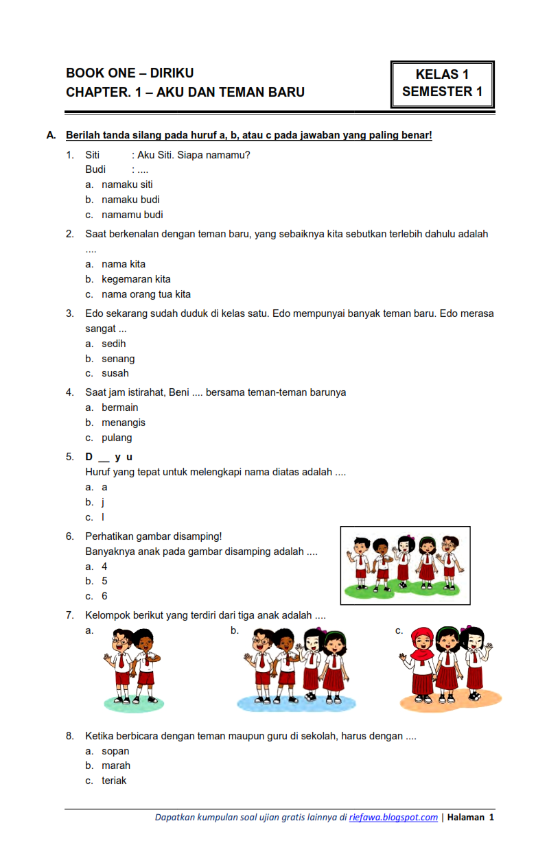 7 Fakta Mengejutkan Soal Bahasa Indonesia Kelas 1 SD Semester 2 Kurikulum 2013 yang Wajib Tahu Orang Tua 7 Fakta Mengejutkan Soal Bahasa Indonesia Kelas 1 SD Semester 2 Kurikulum 2013 yang Wajib Tahu Orang Tua