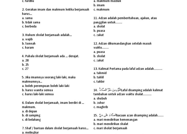 7 Soal Fiqih Kelas 2 MI Semester 1 yang Sering Muncul di Ujian, Nomor 4 Bikin Bingung