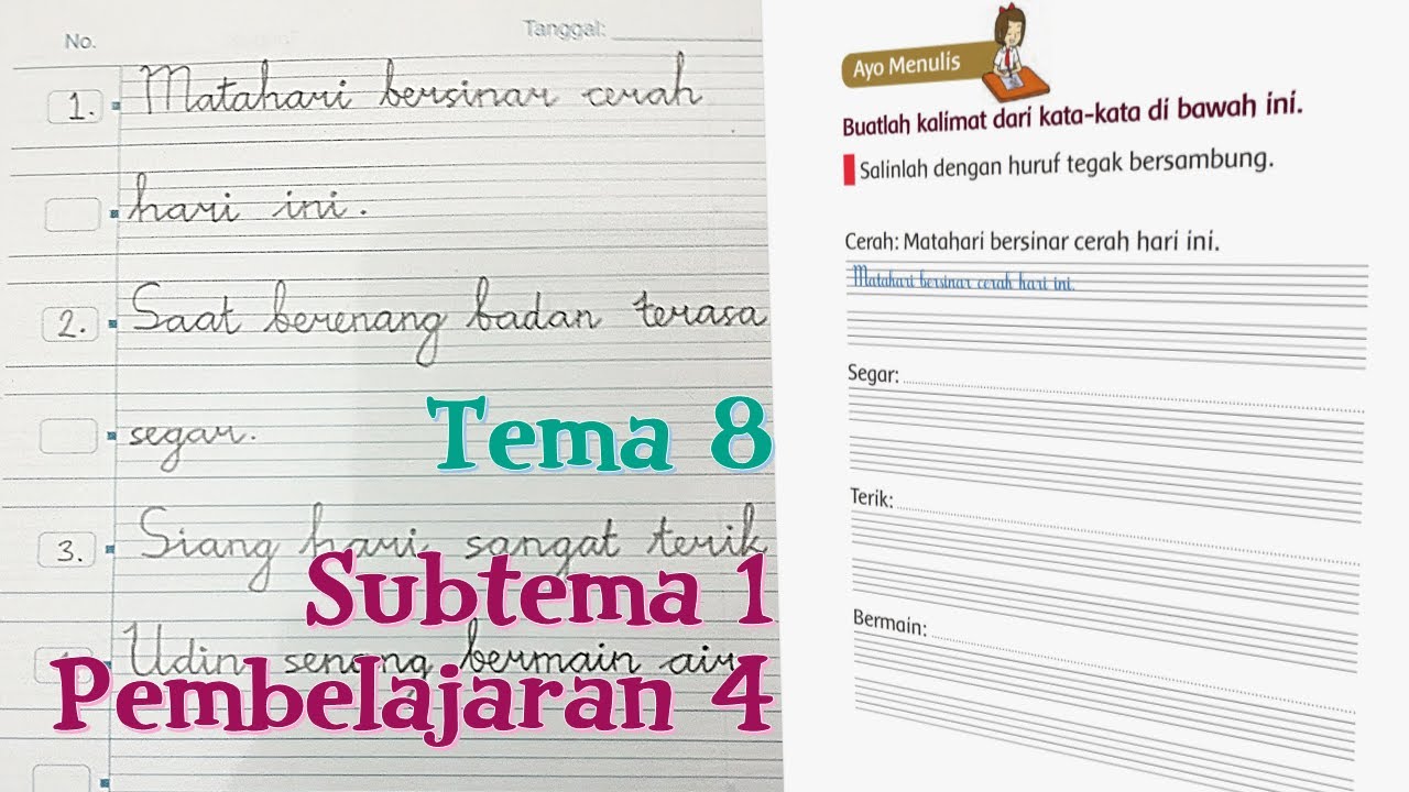 43 Soal Latihan Menulis Kelas 1 Sd
