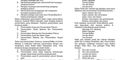 Soal Sejarah Indonesia Kelas XI MIPA 2025 PDF