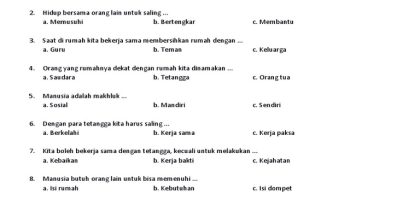 Memantapkan Pemahaman Sejak Dini Contoh Soal Ulangan Harian IPS Kelas