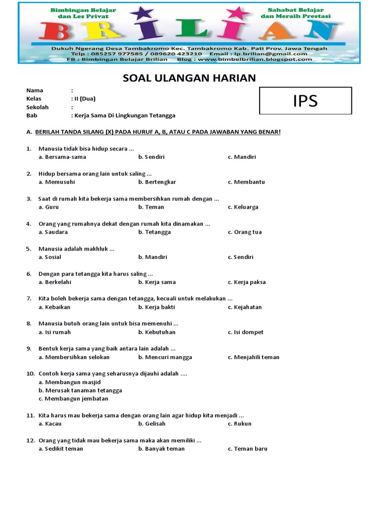 Rahasia Jawaban Soal IPS Kelas 2 SD Semester 2 Tahun 2026