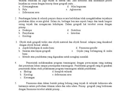 Sebelum Terlambat, Kuasai 5 Soal Geografi Kelas 10 Bab 1 Beserta Jawabannya di 2026