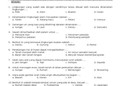 Sebelum Terlambat, Pelajari 5 Soal IPS Kelas 3 Semester 2 Paling Sulit di 2026
