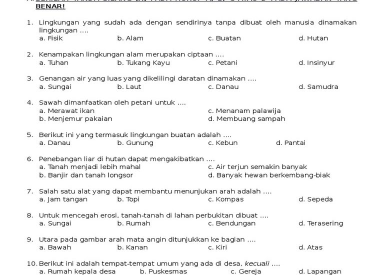 Sebelum Terlambat, Pelajari 5 Soal IPS Kelas 3 Semester 2 Paling Sulit di 2026