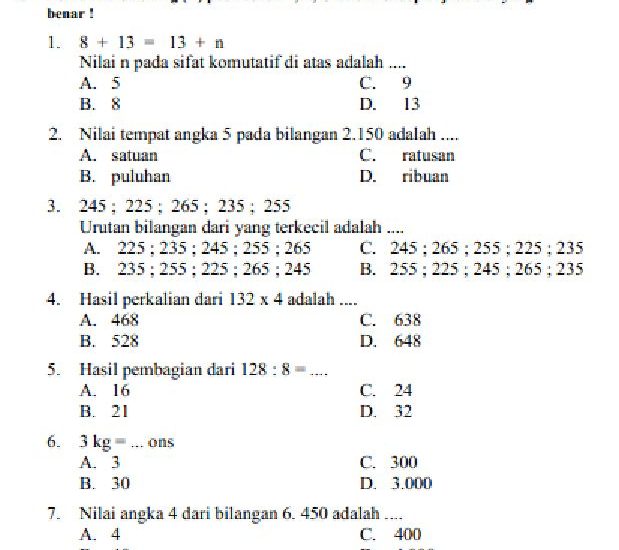 Wajib Tahu! 50 soal kelas 4 semester 1 dan kunci jawaban Tahun 2026 Paling Update