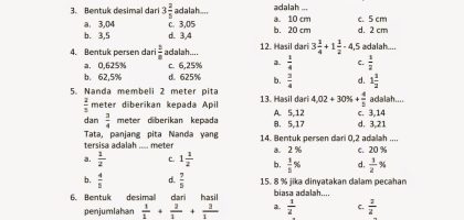 Soal Uts Matematika Kelas 3 Semester 1 Kurikulum 2013 Dalchaebi
