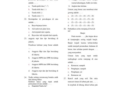soal bahasa sunda kelas 4 semester 1 dan kunci jawaban