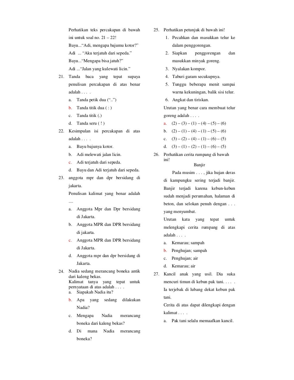 soal bahasa sunda kelas 4 semester 1 dan kunci jawaban soal bahasa sunda kelas 4 semester 1 dan kunci jawaban