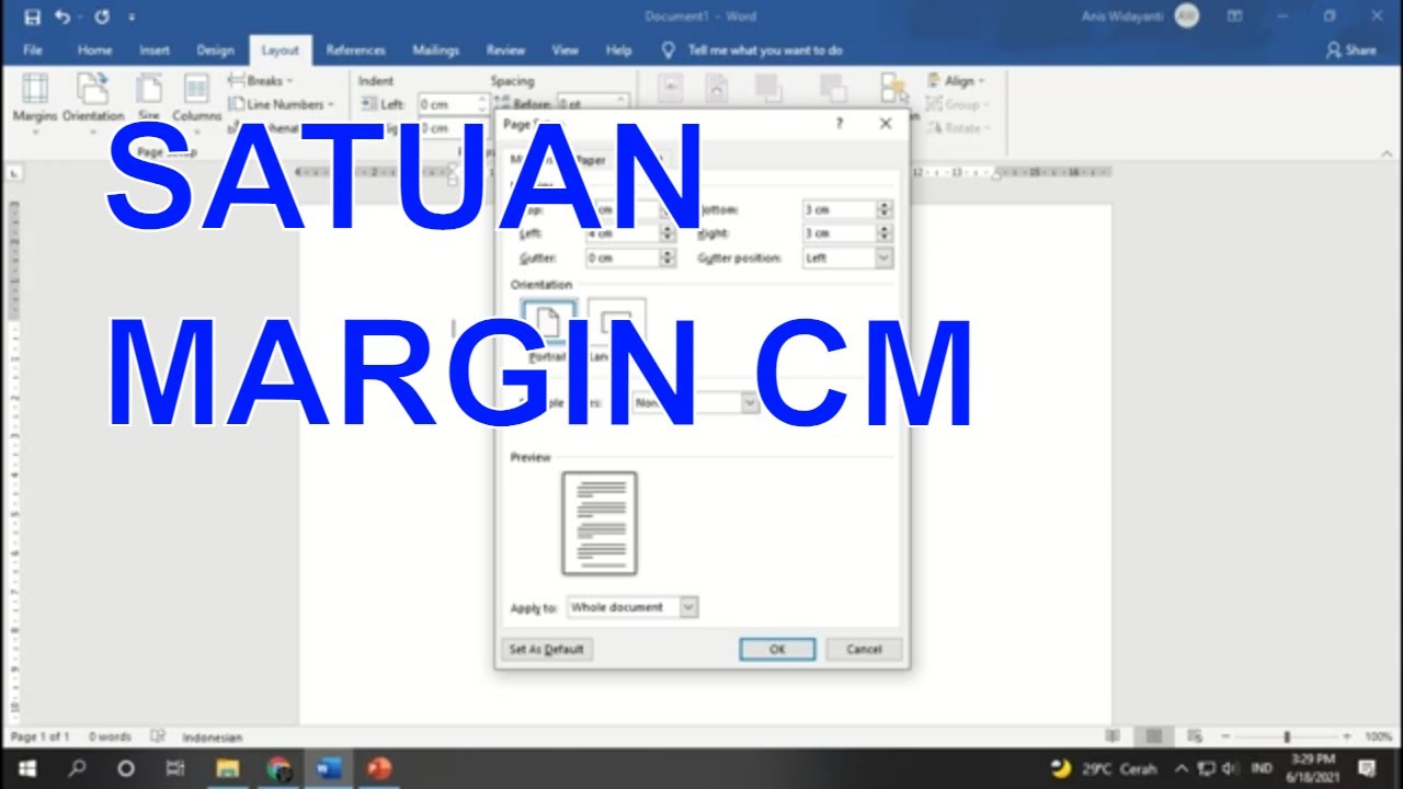 3 Cara Ubah Aturan Margin Microsoft Word dari Inchi ke cm, Ternyata Semudah Ini