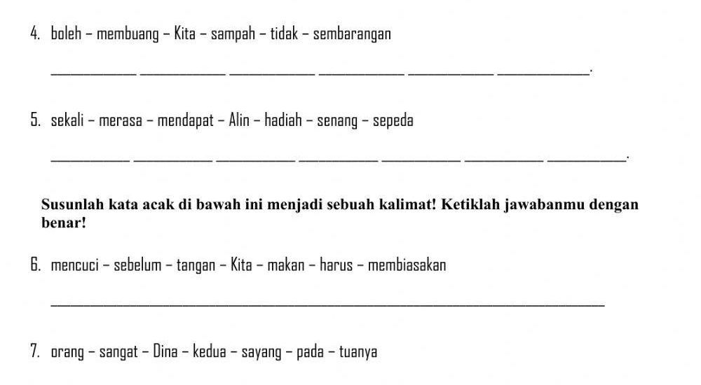 3 Contoh Soal Menyusun Kalimat Kelas 1 SMP yang Wajib Dikuasai Sebelum Ulangan