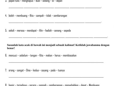 3 Contoh Soal Menyusun Kalimat Kelas 1 SMP yang Wajib Dikuasai Sebelum Ulangan