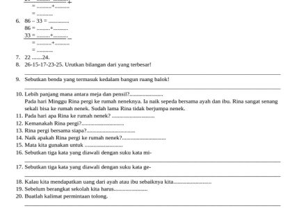 3 Latihan Contoh Soal Ujian Calistung Kelas 4 yang Terbukti Tingkatkan Nilai Anak