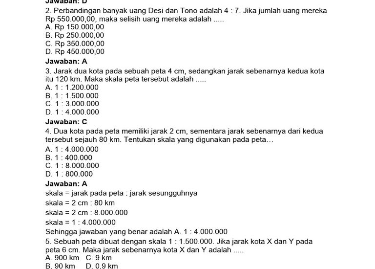 5 Contoh Soal Mid Semester 1 Kelas 7 Matematika Kurikulum 2013 yang Wajib Dikuasai Siswa