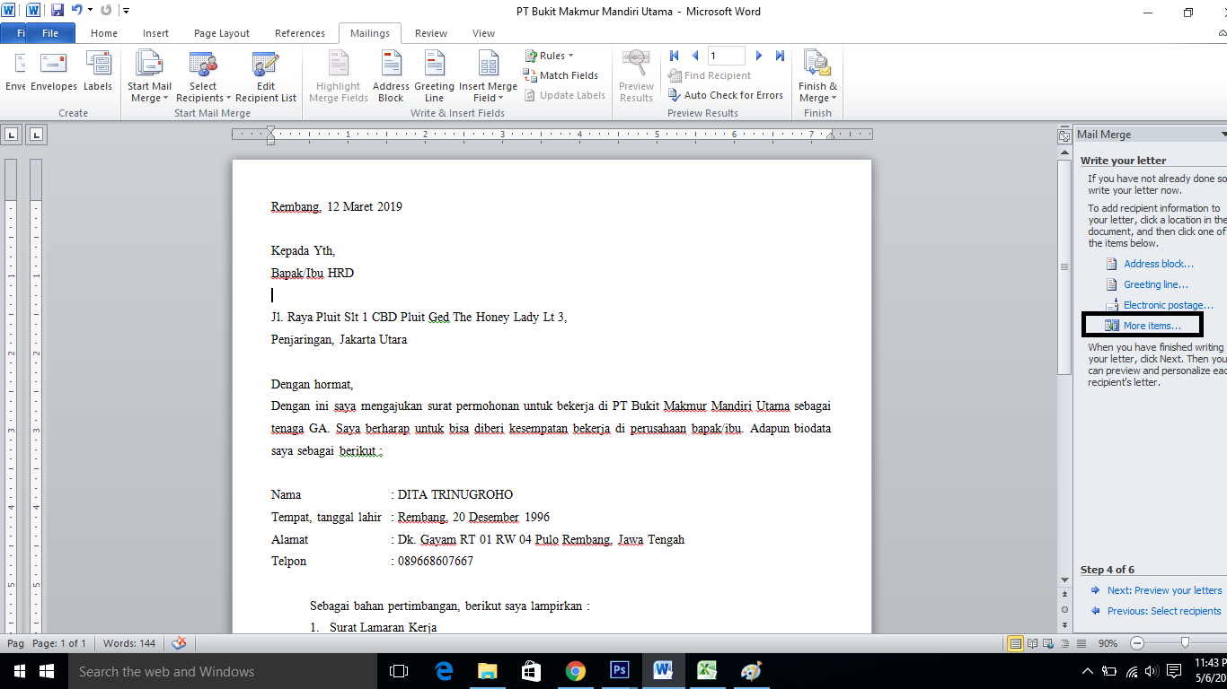 Mailing Surat di Ms Word - Mas Dita Blog Mailing Surat di Ms Word - Mas Dita Blog