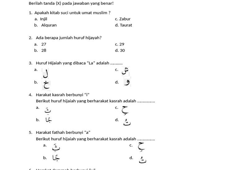 7 Contoh Soal Ujian Alquran Hadist Kelas 4 Semester Ganjil yang Wajib Dikuasai Siswa di Tahun 2026