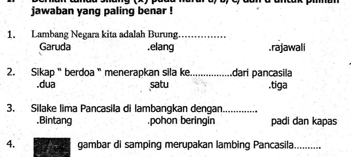 contoh soal mid semester 1 bahasa indonesia kelas 7