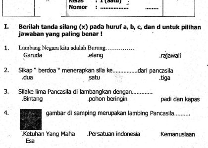 contoh soal mid semester 1 bahasa indonesia kelas 7