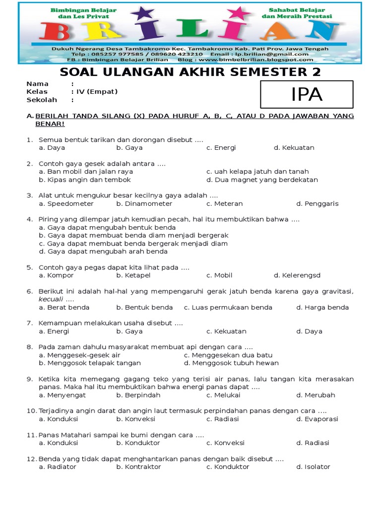 35 Contoh Soal Mid IPA Kelas 6 Semester 1 Terbaru 2026 Beserta Kunci Jawaban UTS UAS yang Wajib Dikuasai