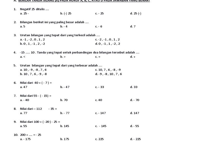 5 Contoh Soal Ujian Akhir Matematika SD Kelas 4 Semester 2 yang Sering Muncul dan Wajib Kamu Kuasai Sebelum Terlambat