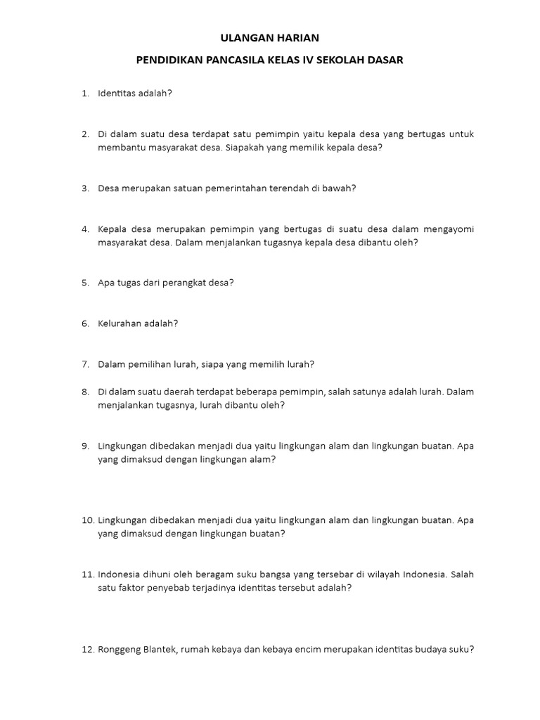 Contoh Soal UAS Tematik Tema 1 Kelas 4 Ternyata Segampang Ini Jika Tahu 7 Trik Jitu