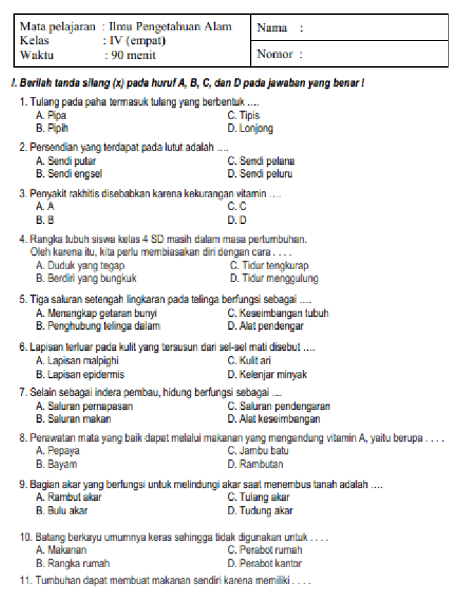 Ternyata Ini Kunci Sukses Latihan Soal Kelas 4 SD Semester 1 Kurikulum 2013 yang Jarang Diketahui Orang Tua