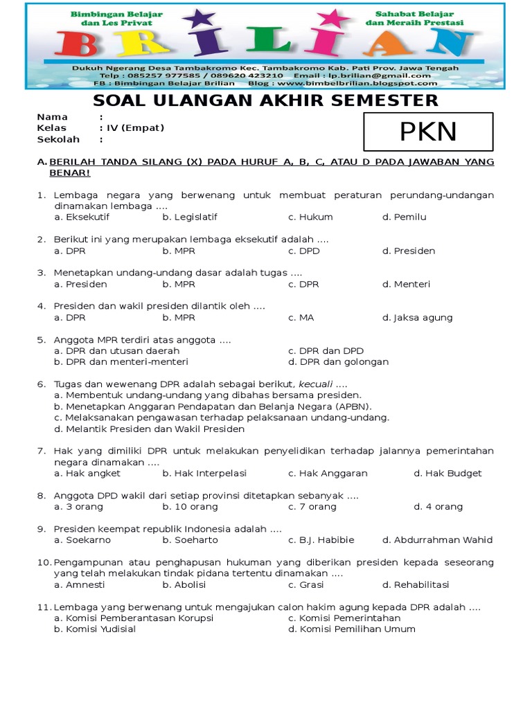 Wajib Tahu 7 Contoh Soal Ujian Akhir Semester Kelas 4 PKN Semester 2 Tentang Norma di Masyarakat