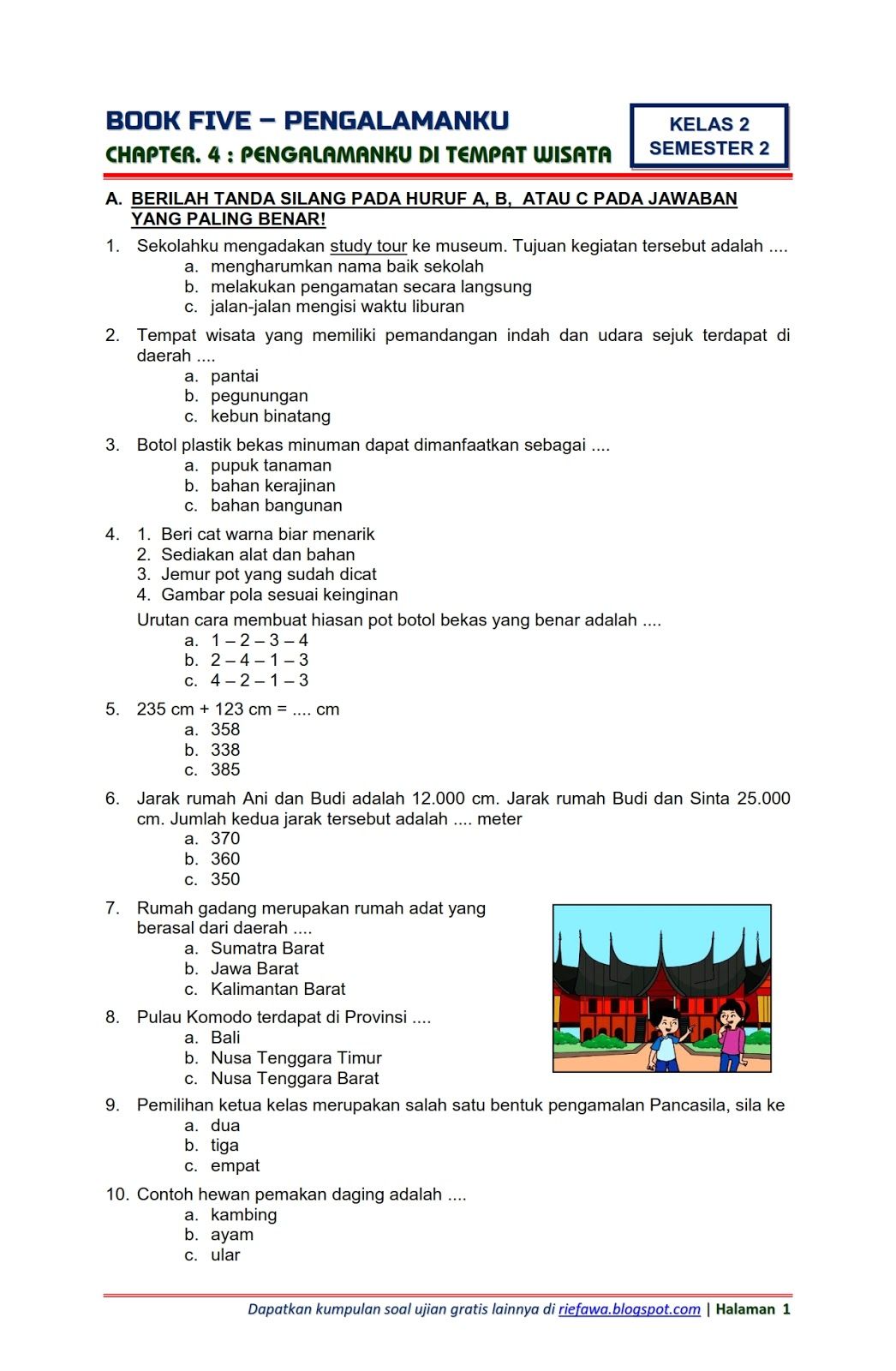 7 Latihan Soal Tematik Kelas 2 Tema 4 Terbukti Ampuh Bantu Anak Belajar Cepat