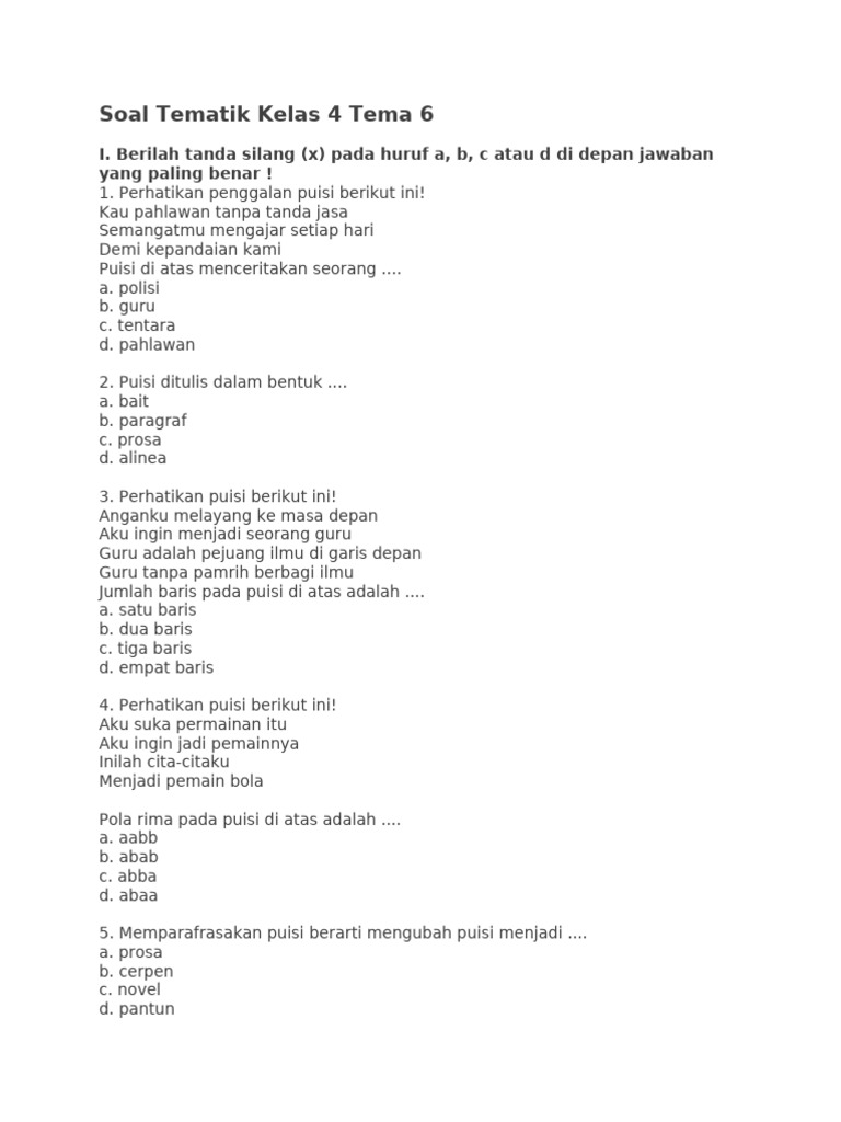 Rahasia Cepat Jawab Soal Tema 6 Sub 2 Kelas 4 Agar Nilai Ujian Langsung Melejit