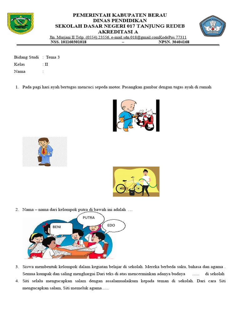 Rahasia Nilai Sempurna dengan Latihan Soal Tematik Kelas 2 Tema 3 Terbaru Ini