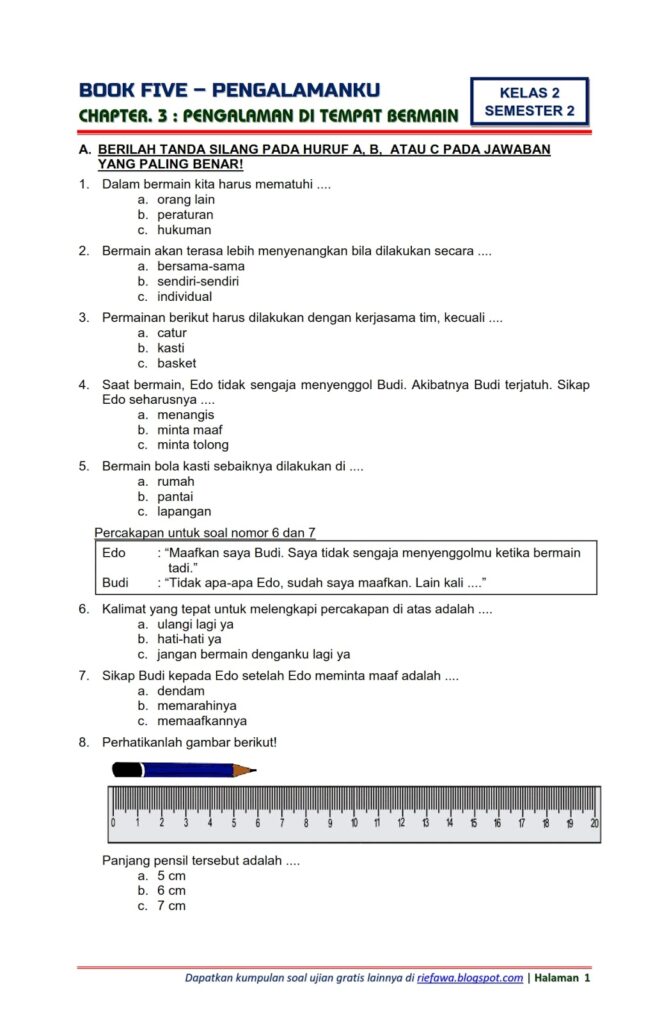 Rahasia Nilai Sempurna dengan Latihan Soal Tematik Kelas 2 Tema 5 Terbaru Ini