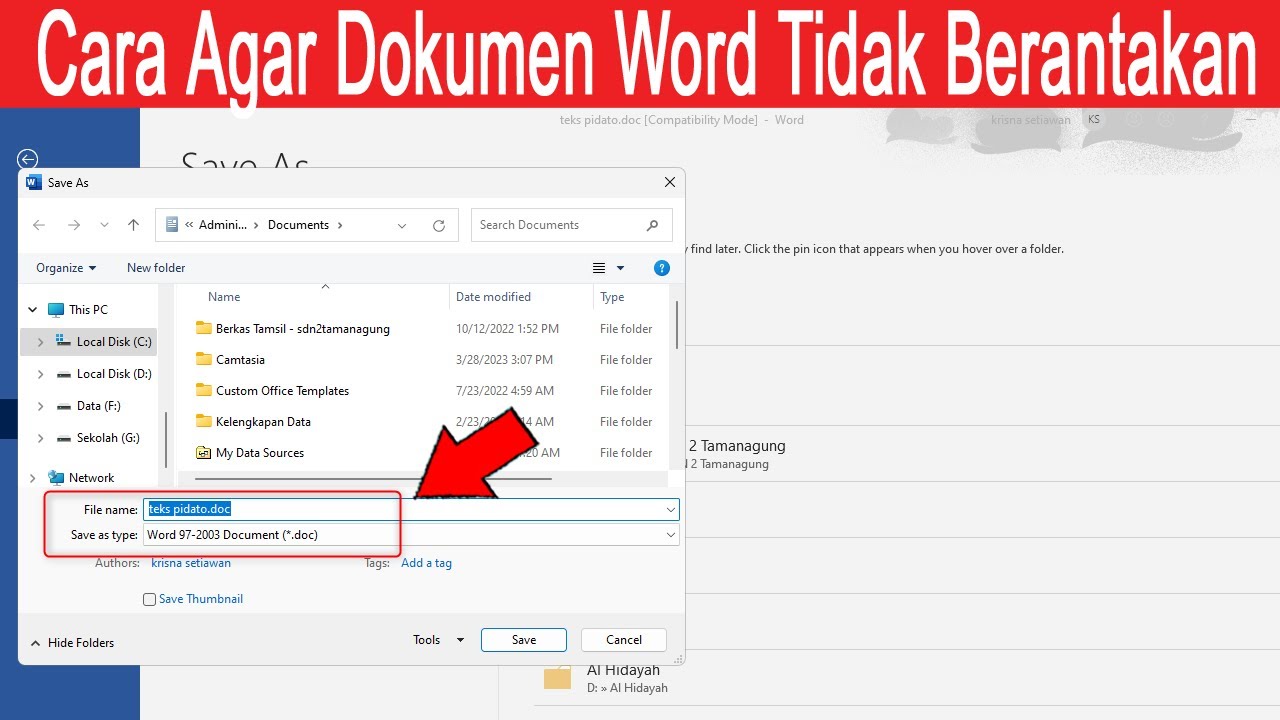 Rahasia cara menyimpan word agar tidak berubah di komputer lain agar dokumen tetap rapi