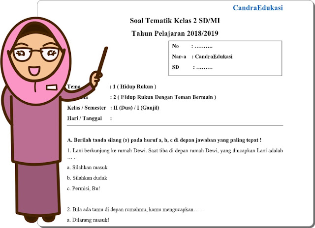 Wajib Tahu! Kumpulan latihan soal tematik kelas 2 sd tema 1 subtema 2 Paling Akurat