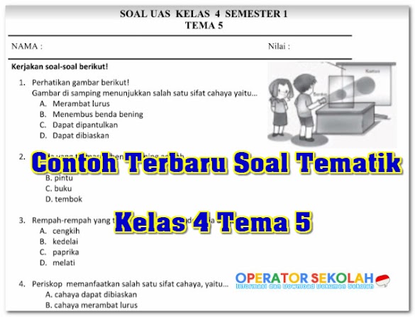 Wajib Tahu Link Download Soal UKK Tema 5 Kelas 4 Agar Nilai Ujian Langsung Maksimal